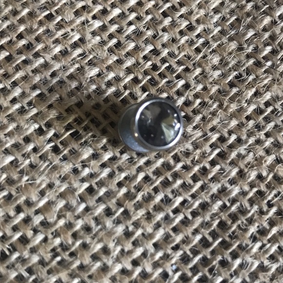 Stainless Steel Faux Gauges w/CZ stone - Picture 3 of 8